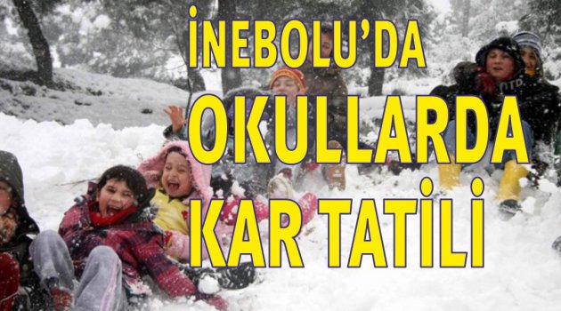 İnebolu'da Okullarda Kar Tatili